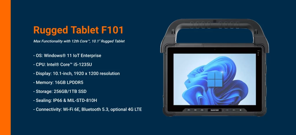 Specifications of Rugstorm Rugged Tablet F101